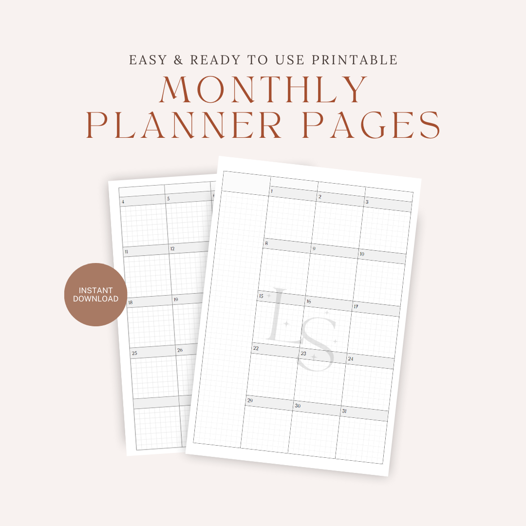 Arcturus - Monthly Planner Pages