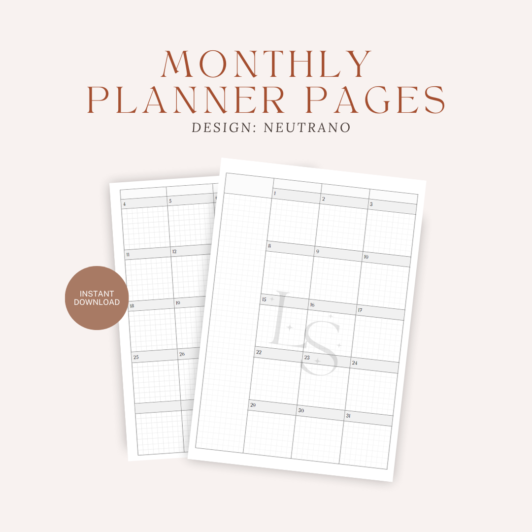 Arcturus - Monthly Planner Pages